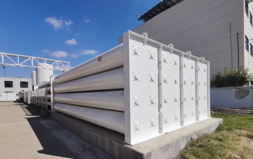 Gas Storage Cascade for Rare Gases and Other Industrial Gases